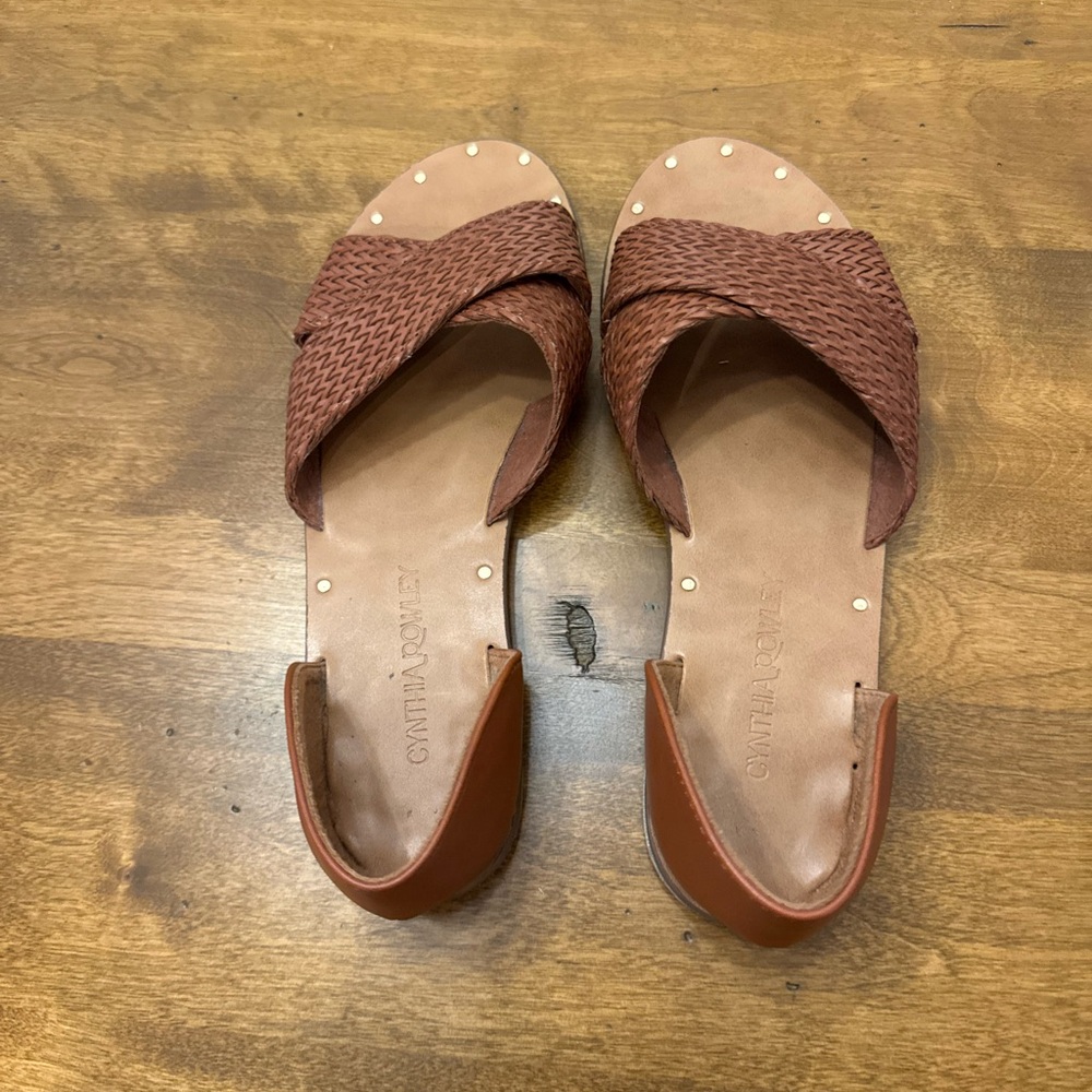 Cynthia Rowley Women's Tan Woven Sandals